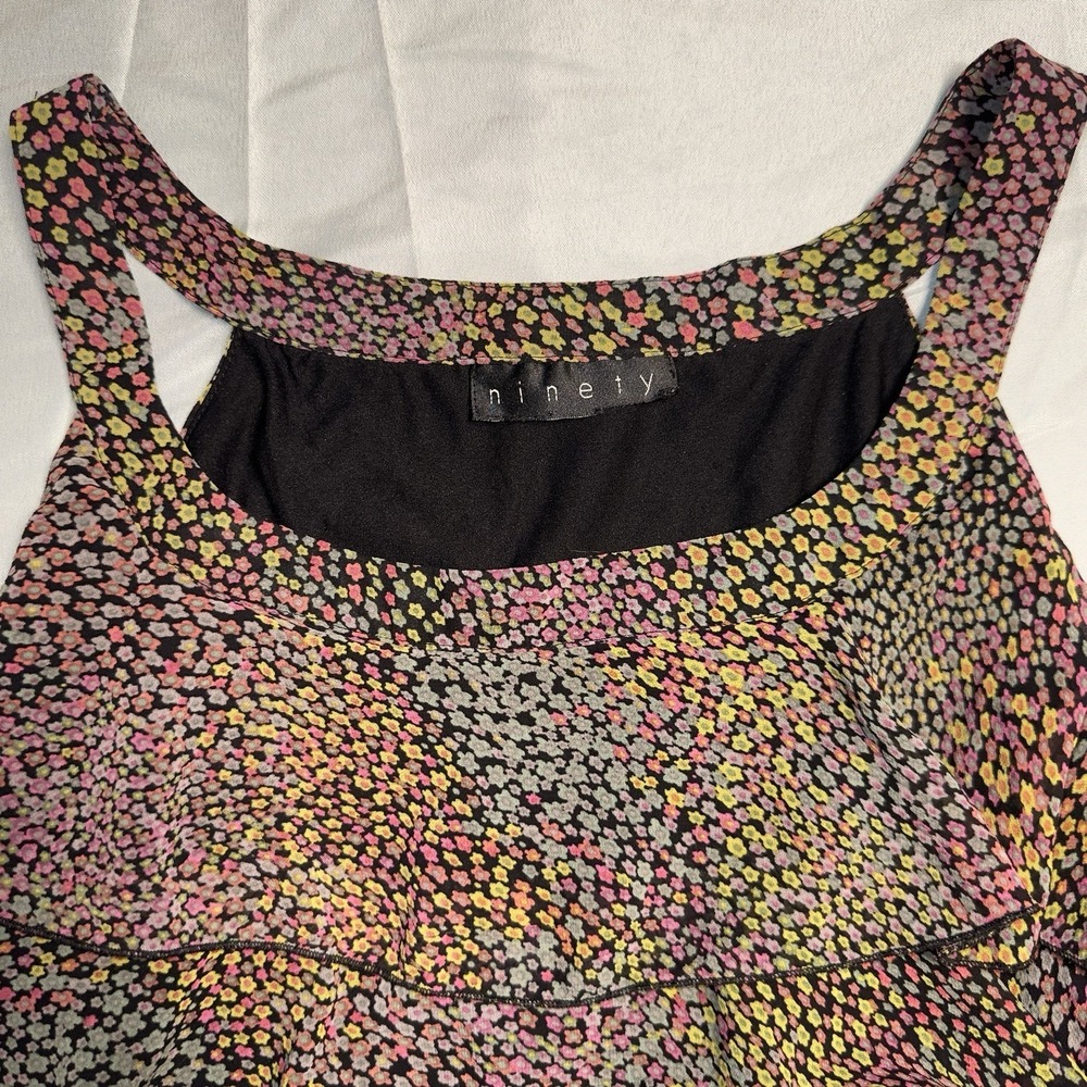 Multi Tiered Chiffon Ruffled Large Cami Fairycore Wimsiโ Floral Boho Light Flowy